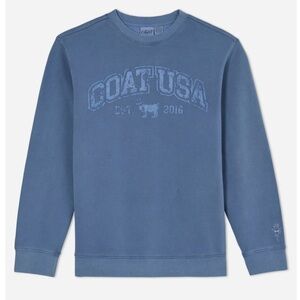 GOAT USA Linden Crewneck Sweatshirt – Unisex XS – Blue – NWT – Vintage Wash